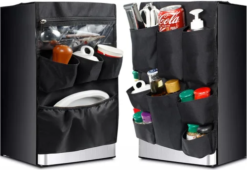 Over The Fridge Organizer Storage – Organizador de mini refrigerador mejorado 2023 – Esenciales de habitación universitaria para estudiantes