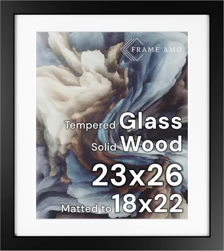 Miniatura 108 de Frame Amo Marco de póster de madera maciza de 13 x 19 pulgadas, color natural, tapete blanco para imagen de 11 x 17 pulgadas, parte frontal