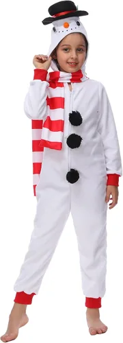 Miniatura 13 de Wizland Disfraz de animal para niños, leopardo, vaca, mono, reno, gato negro, dálmata, muñeco de nieve, mono de Papá Noel