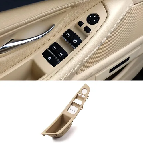 Manija de puerta de automóvil para BMW Serie 5 F10 F11 2011-2016 Manijas de puerta interiores Cubierta de repuesto Conjunto de manija de puerta de