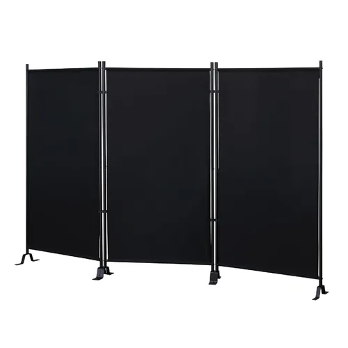 Productos Proman FS17067 Galaxy - Divisor de habitación para interior/exterior (3 paneles), 102” de ancho x 16” de profundidad x 71” de alto Negro