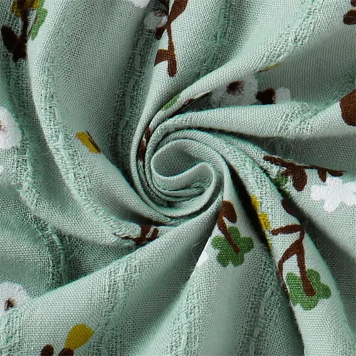 Miniatura 7 de PATPAT Conjunto de 2 piezas de ropa para bebé recién nacido, tela crepé con estampado de margaritas, 100% algodón
