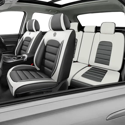 Miniatura 10 de Fundas de asiento de automóvil para K4 para KIA K4 2025-2026, fundas de asiento impermeables de cuero, compatible con bolsa de aire, juego completo
