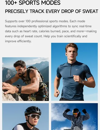 Miniatura 6 de Reloj inteligente con auriculares, llamadas Bluetooth puede responder y hacer llamadas, rastreador de fitness deportivo con paso, material metálico