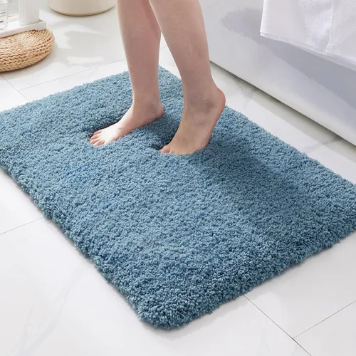 Miniatura 25 de ILANGO Alfombras de Baño Beige 32" × 20" Antideslizantes y Súper Absorbentes Extra Gruesas Suaves, Alfombra de Baño Lavable para Piso, Alfombra