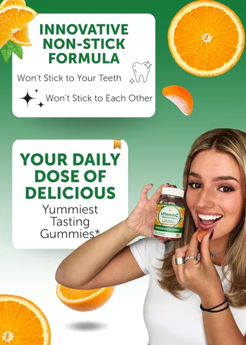 Miniatura 4 de Lunakai Paquete de gomitas Candida y vitamina C fabricadas en Estados Unidos, apoyo intestinal e inmunológico con mezcla de hierbas y vitamina C
