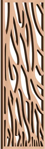 Miniatura 163 de 9 3/8"W x 24 3/8"H x 1/4"T Bristol Decorativos Paneles de Pared de Madera Calado, Cereza