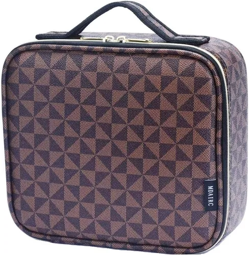 Estuche de maquillaje de viaje, estuche organizador de cosméticos de maquillaje, bolsa de almacenamiento portátil para artistas con divisores