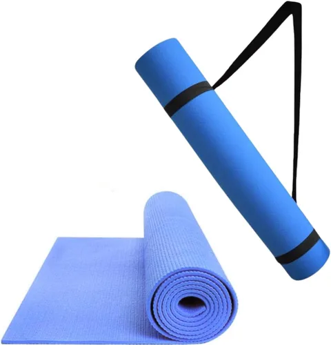 Tapete de yoga grueso para ejercicio y pilates, tapete de yoga antideslizante con correa, tapete de gimnasio extra ancho para el hogar, tapete de