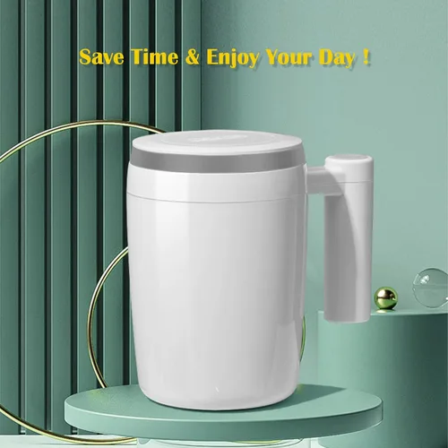 Miniatura 2 de Taza recargable autoagitación - Taza de acero inoxidable automezclable magnética eléctrica para oficina/cocina/viajes/hogar Café/Té/Chocolate Negro