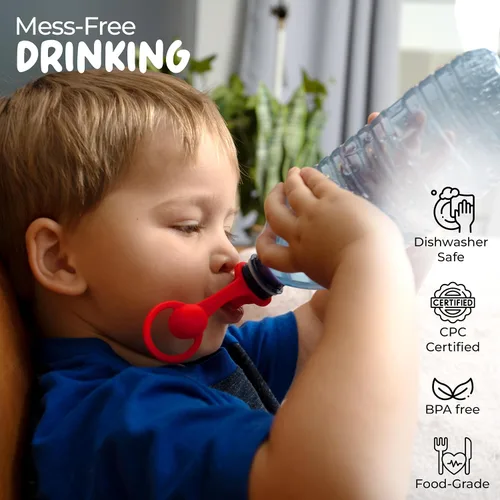 Miniatura 2 de Adaptador de boquilla para botella de agua a prueba de derrames para niños, adaptador de botella de agua para niños pequeños y adultos, tapas