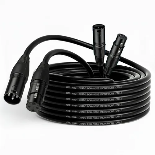 Miniatura 9 de XLR - Paquete de 2 cables de micrófono macho a hembra de 6 pies, cable de audio equilibrado para micrófono, mezclador, altavoces PA, estudio