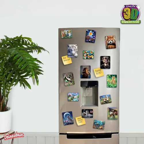 Miniatura 4 de 3D LiveLife Imán - A Love So Grand de Deluxebase. Imán lenticular para refrigerador de animales salvajes. Imanes planos decorativos 3D Gorilla.