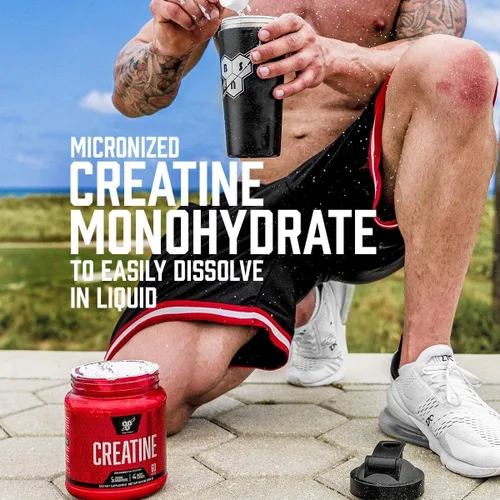 Miniatura 4 de BSN Creatina Micronizada Monohidrato en Polvo, Polvo de Creatina Sin Sabor, Micronizada, Apoya la Construcción Muscular, Apoya la Fuerza Muscular
