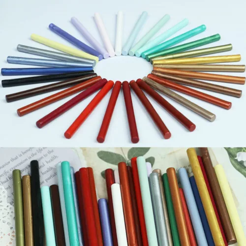 Miniatura 6 de 30pcs pistola de pegamento gris azul cera sello palos para invitaciones de boda, sellado de letras sobre