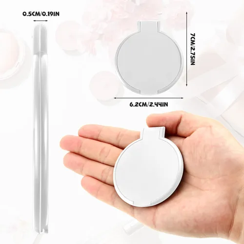 Miniatura 4 de Yalikop 36 piezas de espejo compacto a granel portátil redondo espejo de maquillaje mini plegable para bolso de mujer, viajes, uso diario, regalos