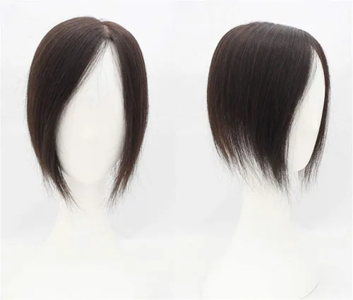 Miniatura 2 de Extensiones de cabello humano Remy atado a mano para mujeres con parte izquierda, 3 x 4 pulgadas, base de seda mono, 10 pulgadas, rubio 613# 613#