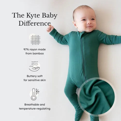 Miniatura 95 de KYTE BABY Pies unisex con cierre de cremallera, rayón hecho de bambú, 0-24 meses