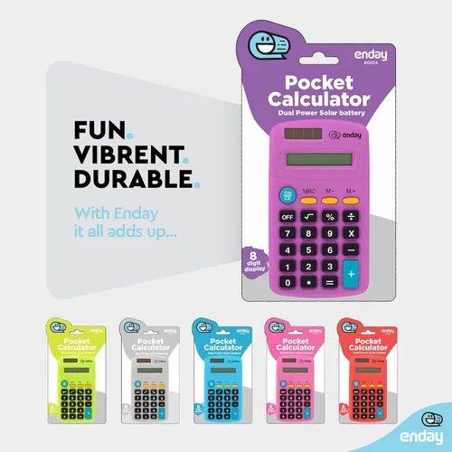 Miniatura 3 de Calculadora púrpura, energía solar pequeña básica y funciona con pilas, pantalla grande de cuatro funciones, calculadora de mano con alimentación
