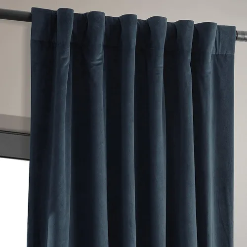 Miniatura 6 de HPD Half Price Drapes Cortinas Opacas Térmicas de Terciopelo Signature para Sala de Estar de 63 Pulgadas de Largo (1 Panel) con Bolsillo para Barra