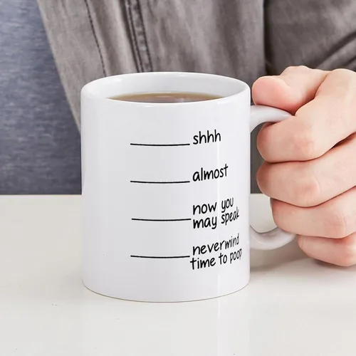 Miniatura 6 de CafePress Time To Poop Mugs Taza de café de cerámica de 11 oz (11.0 fl oz)