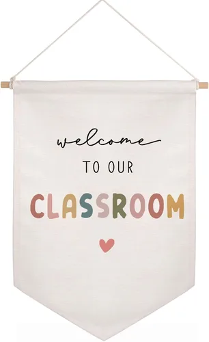 Miniatura 19 de Este es un espacio seguro para ser quien eres Arte de positividad neutral Bandera de pared para sala de juegos de niños Bandera de decoración