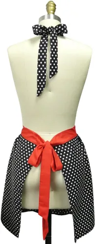Miniatura 3 de Delantales de uniforme de cocina para mujer, negro, talla única de EE. UU