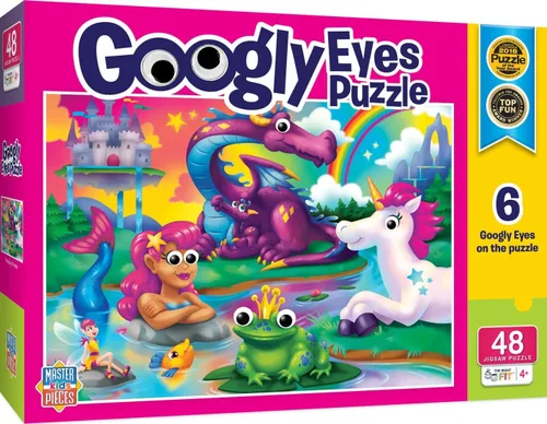 Miniatura 22 de MasterPieces – Rompecabezas de 48 piezas para niños de 4+ años, animales del bosque con ojos googly, juego educativo y divertido, idea de regalo