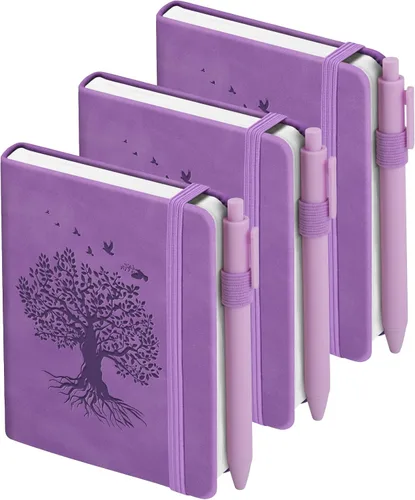 Miniatura 21 de 3 paquetes de cuadernos de bolsillo para diario, A6 pequeño, total 360 páginas, cuadernos para tomar notas, diarios para escritura, mini blocs