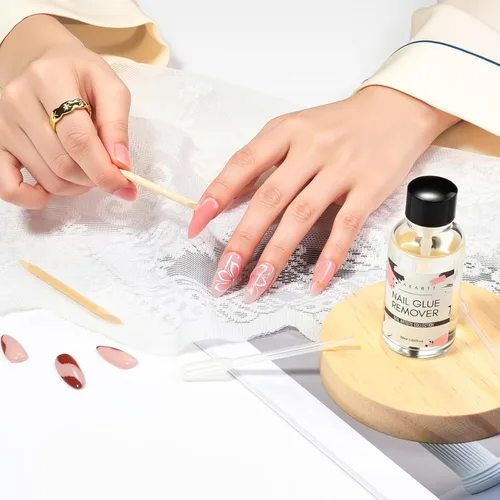 Miniatura 9 de Makartt Removedor de pegamento de uñas para uñas a presión, 1.06 fl oz (1.0 fl oz), sin hema, pegamento fácil de quitar, versátil para pegar