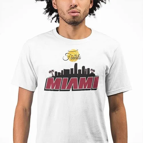 Miniatura 2 de Printbox Originals Miami Skyline - Camiseta de baloncesto para hombre, camiseta de baloncesto de Miami para hombre Final 2023