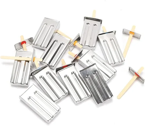 Miniatura 3 de Kit de moldes para paletas de hielo, soporte para palitos de paletas de hielo de acero inoxidable, molde independiente para palitos de helado