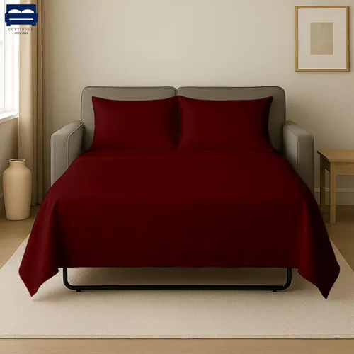 Miniatura 2 de Cottingon Sábanas individuales de 4 piezas para sofá cama individual, sábanas de sofá 100% microfibra cepillada, se adapta fácilmente a colchones