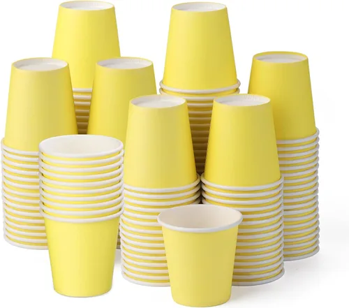 Miniatura 12 de Paquete de 50 vasos de papel blancos de 3 onzas, vasos desechables para el baño, vaso pequeño para enjuague bucal, vaso para aperitivos para agua