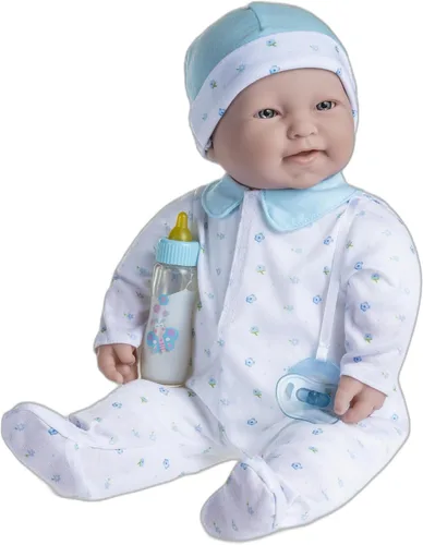 Miniatura 12 de JC Toys La Baby Caucasian - Muñeca bebé pequeña de cuerpo suave de 20 pulgadas Lavable Traje floral rosa extraíble con sombrero, chupete y Rosa