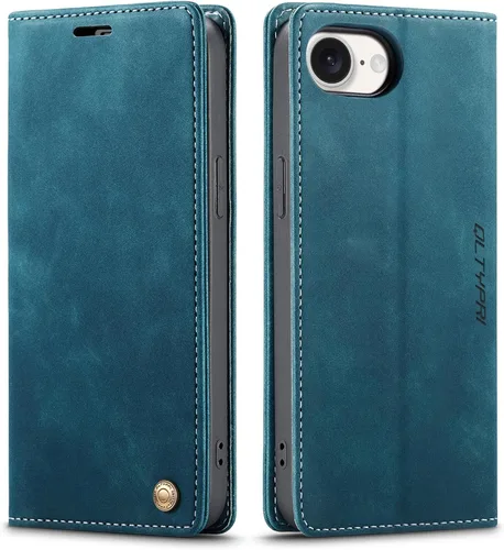 Miniatura 123 de QLTYPRI Para iPhone Air Case Wallet Con Tarjetero, Vintage PU Cuero Kickstand Cierre Magnético A Prueba De Golpes Folio Libro Funda Para IPhone 17