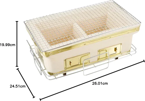 Miniatura 4 de BUNDOK BD-423 Shichiwa - Soporte para 1 a 2 personas, parrilla de carbón, barbacoa