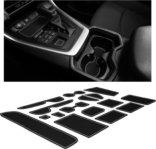 Miniatura 40 de CupHolderHero Compatible con accesorios Toyota Tundra 2014-2021 - Insertos de portavasos antideslizantes antipolvo, tapetes para consola central