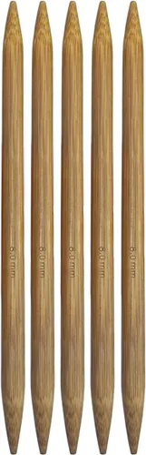 Miniatura 13 de Mdoker Agujas de tejer de bambú de doble punta de bambú carbonizado 7.9 pulgadas (7.9 in) de longitud para proyectos de hilo de tejer creativos