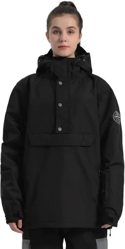 Miniatura 19 de GSOU SNOW - Chaqueta de esquí para mujer, abrigo de nieve, impermeable, cortavientos, chaqueta de snowboard, aislada, cálida, para invierno
