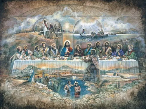 Miniatura 7 de Kit de pintura de diamantes 5D por números, serie religiosa, taladro completo, pinturas de diamantes cristianos, manualidades, pinturas de gemas