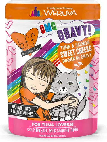 Miniatura 32 de Weruva latas de comida húmeda para gatos sin granos y bolsas B.F.F. (Best Feline Friend), Púrpura