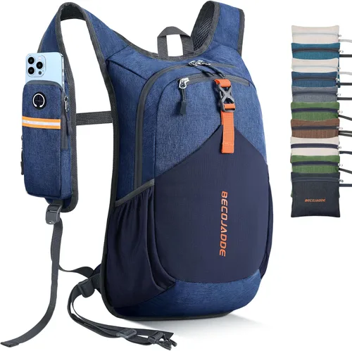 Miniatura 9 de BECOJADDE - Mochila de senderismo pequeña de 15 L para hombres y mujeres, plegable y ultraligera, para viajes, camping y actividades al aire libre