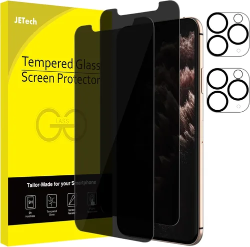 Miniatura 17 de JETech - Protector de pantalla de privacidad para iPhone 17 Pro de 6,3 pulgadas con protector de lente de cámara, película de vidrio templado