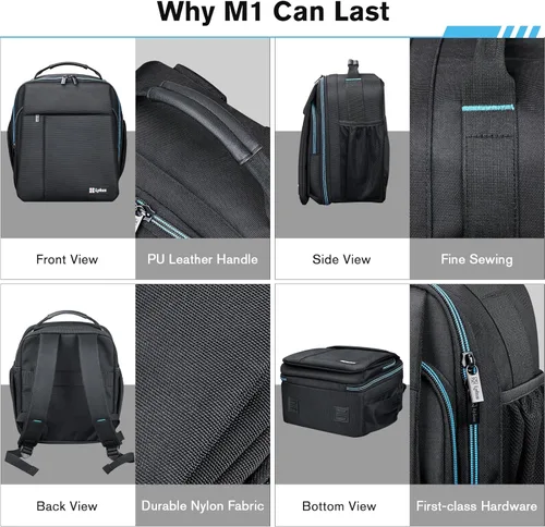 Miniatura 5 de Lykus M1 - Mochila de viaje para Mini 4 Pro/3 Pro/4K, DJI Air 3S, Mavic 3 Classic, con control remoto RC-N1/RC-N2