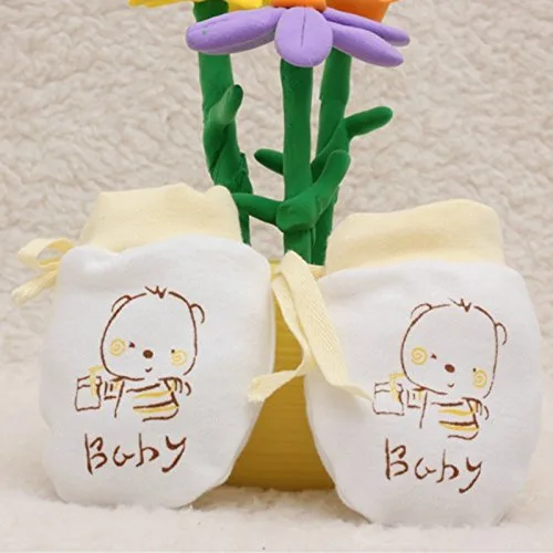 Miniatura 3 de Lindos guantes de algodón para niños y niñas, guantes ajustables con cordón ajustable para bebés