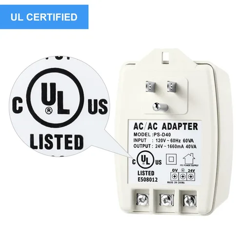 Miniatura 4 de Hotop Transformador de 24 voltios, transformador de CA de 40 VA, enchufe con fusible PTC, compatible con timbre Ring y termostato compatible
