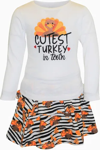 Miniatura 25 de Unique Baby Girls 2pc Skirt Set Outfit Long Sleeve Top with Skirt