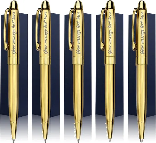 Miniatura 19 de Ancolo Bolígrafos de Promoción Personalizados - Regalo Publicitario de Negocios Juego de Escritura de Oficina - Grabado con Tu Mensaje Nombre