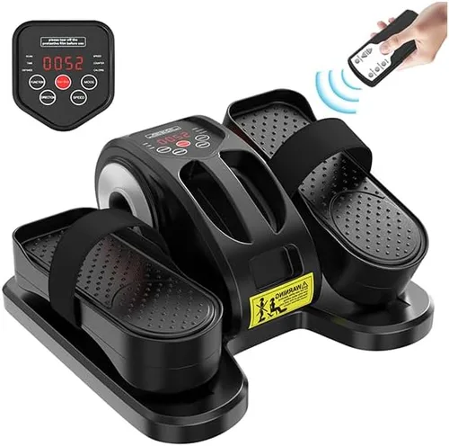 ESL - Elíptica para debajo del escritorio, ejercitador de piernas portátil con correa de pedal para personas mayores, elíptica sentada compacta con